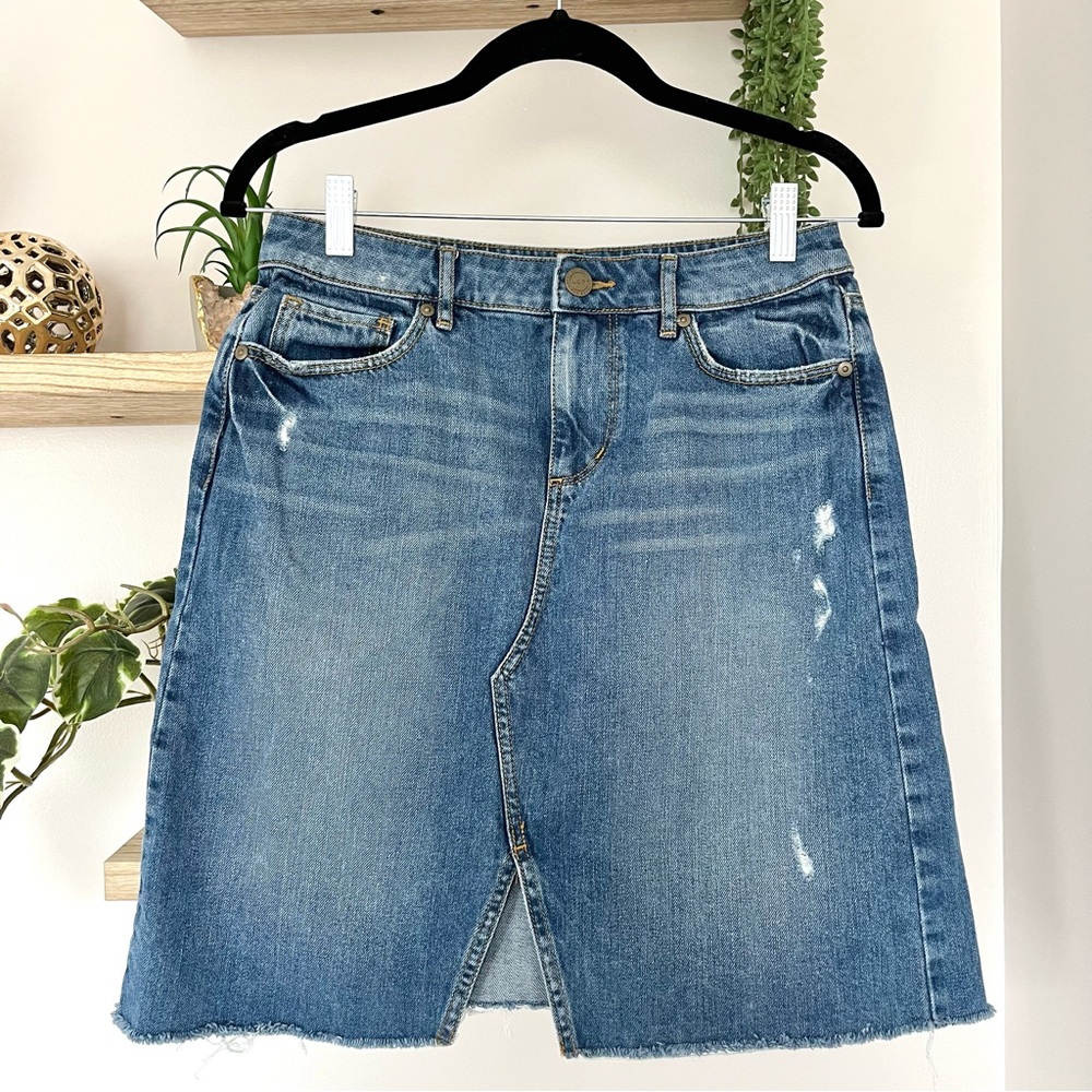 Loft Denim High Waisted Skirt